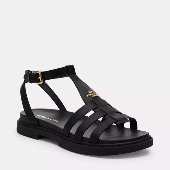 NWT Coach Franny Sandal black Cr866 us6. 5 - Picture 5 of 10